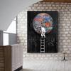 Solid Wood Frame Space Dreaming Astronaut Stars Oil Painting Canvas Painting Posters and Prints Wall Art Pictures for Living Room Home Decor