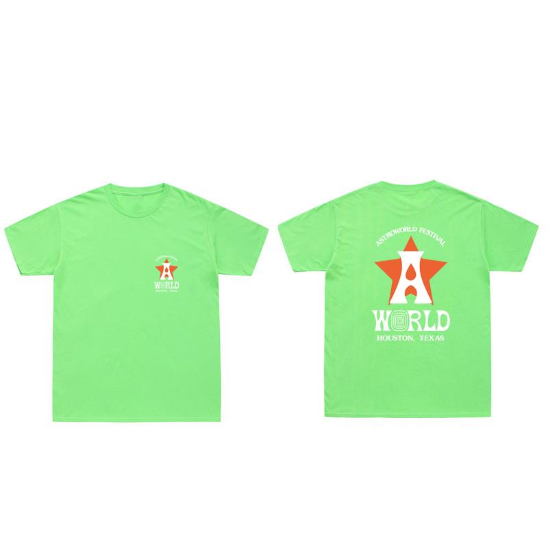 New Arrivals Cactus Jack ASTROWORLD T Shirt Men Women HOUSTON LIVE Print T-Shirts Hip Hop Short Sleeves Swag Tops