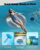 Solar Pool Ionizer, Round Copper Pool Ionizer Up to 132489 L, Floating Automatic Water Cleaner and Purifier, Chlorine Free Water, with Copper Anode,