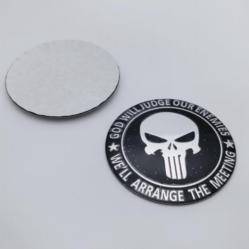 4Pcs 56mm 65mm Car Wheel Center Hub Caps Cover Emblem Punisher Skull Logo Universal Car Stickers Auto Styling Tire Accessories
