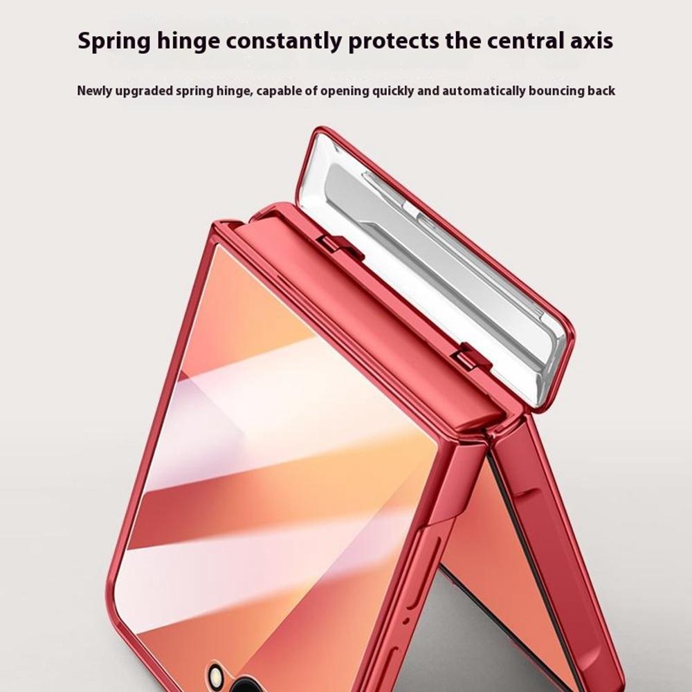 Для Samsung Galaxy Z Flip7 5G Чехол ПК+Акриловая Накладка на Телефон с Защитой Заднего Маленького Экрана Защита Шарнира