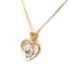 [K6335] - 2-tone 'Love' Gold Plated Necklace