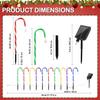 10-Pack Solar Candy Cane Lights 21in - Waterproof Outdoor Xmas Decor W/ Remote for Pathway/Driveway (Multi-Color)