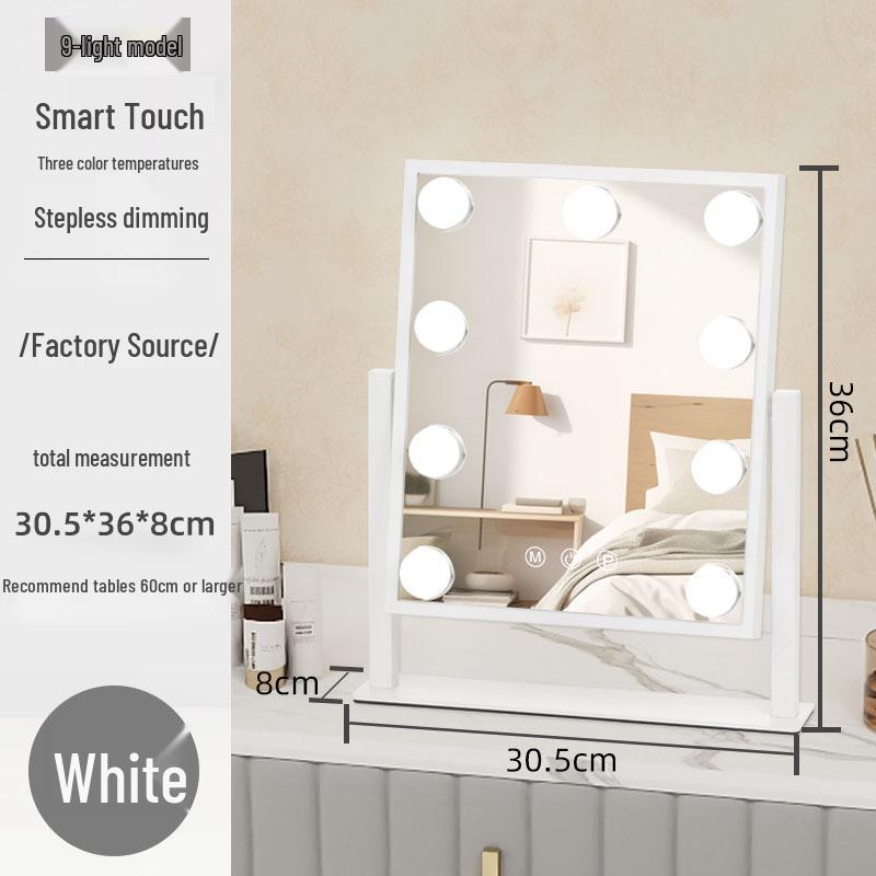 Large Smart HD LED Makeup Mirror with Rechargeable Fill Light
