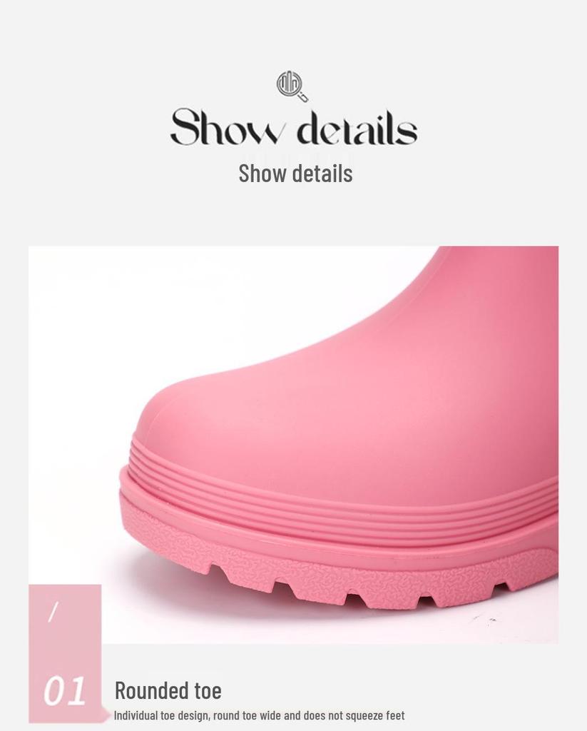 Женские водонепроницаемые резиновые сапоги на флисовой подкладке - Нескользящие, с толстой подошвой, Идеальны для походов в тропических лесах