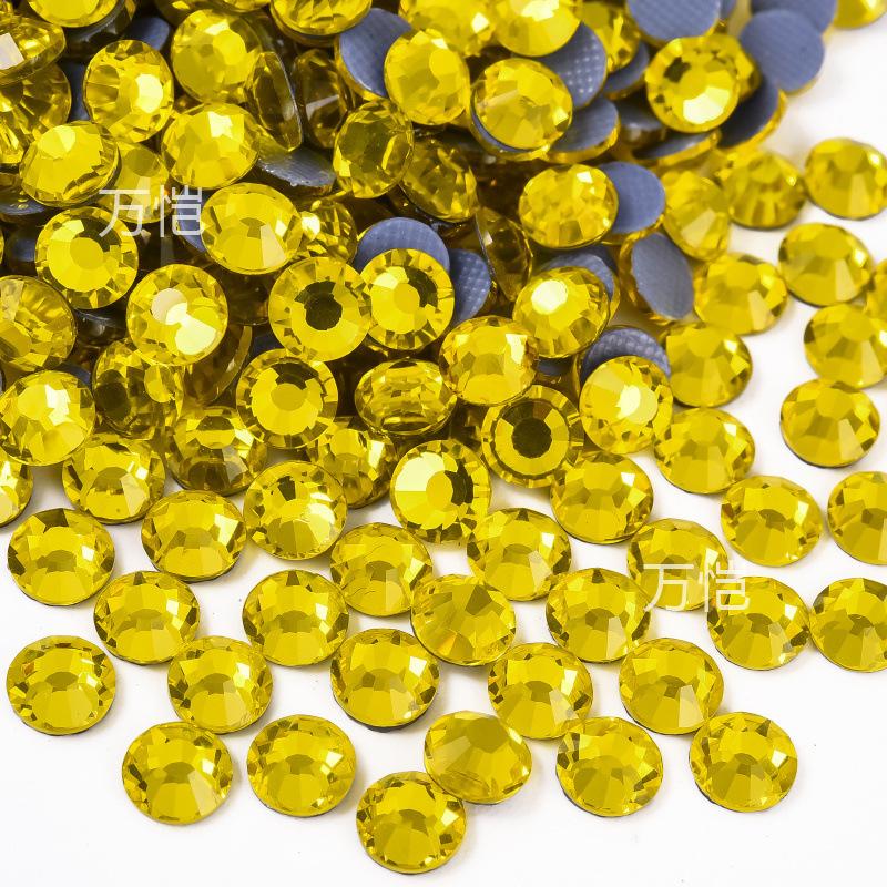 Серия Yellow Glass Hot Drill, Термоплавкий клей для нижней части кристалла, имитация австрийского горячего сверла, украшение для одежды своими руками из стразов