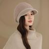 Korean Version of Women's New Winter Rabbit Hair Warm Mother Hat Middle Aged and Elderly Fashionable Versatile Knitted Wool Hat