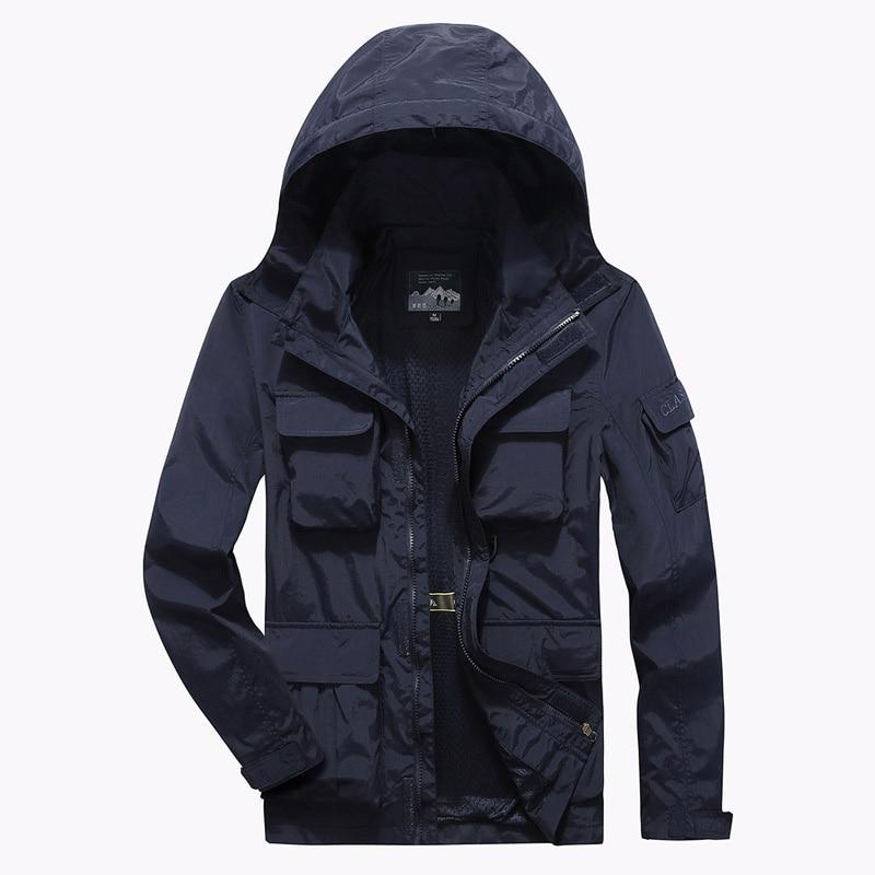 Mens Bomber Jacket Casual Male Overcoat Tactics Windbreaker Jacket Mens Hooded Jackets Clothing