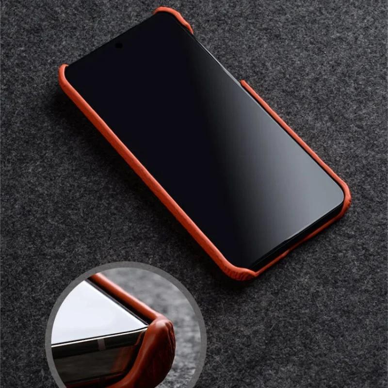 Melkco Cowhide Leather Half-Wrapped Case for Huawei Mate 80 Pro Max 80RS Mate 70 Pro Plus 60 50 Pro Microfiber Inside Back Cover