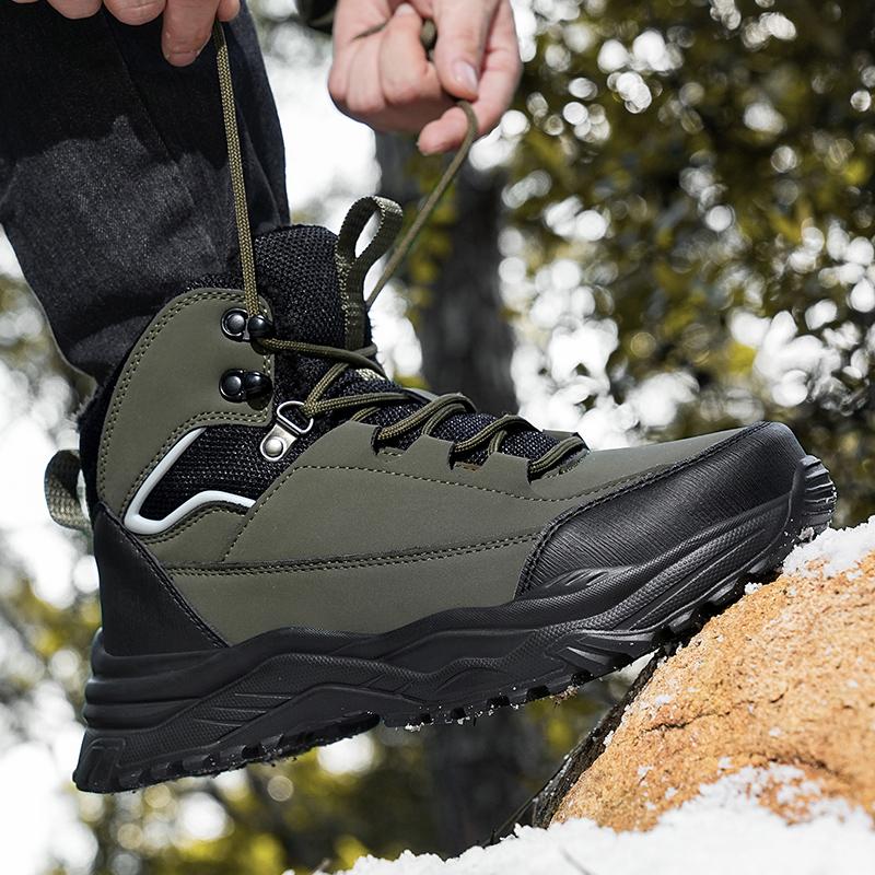 Fashion Super Warm Winter Boots 48 With Fur Outdoor Snow Men Boots Snow Antiskid Waterproof Boots Men Shoes Winter Botas High Top Hombre