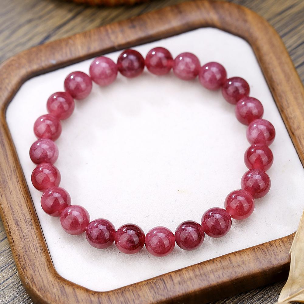 Оригинальный браслет Reiki Strawberry Quartz для мужчин и женщин, натуральный лазурит, аметист, желтый тигровый глаз, бусины, браслет, ювелирные изделия