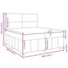VidaXL Sommier à lattes de lit avec matelas Gris clair 200x200cm Tissu 3291768