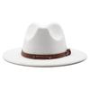 Fashion Casual Men'S And Women'S Black Woolen Top Hat Jazz Hat 24 Colors