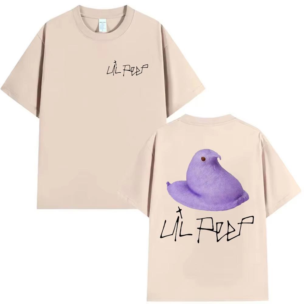 Лето 2026 Забавная футболка с мемом Lil Peep Маленькая птичка Унисекс Женская Ретро Высокое качество Модные футболки Повседневная футболка с коротким рукавом