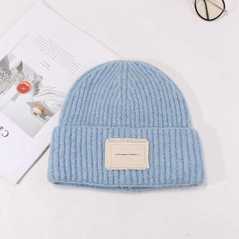 Hats for Women In Autumn and Winter Warm Face Showing Small Wool Hat Big Head Versatile Ear Protection Knitted Hat Student Korean Style Cold Hat Men