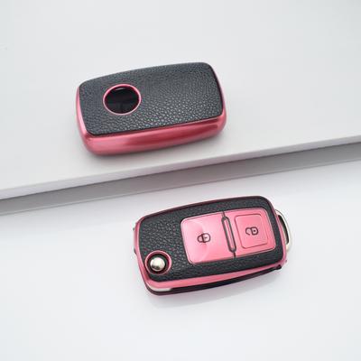 Корпус-брелок с 2 кнопками для VW Volkswagen MK4 Jetta Passat Polo Bora Touran Skoda Seat Golf 4 5 6 ТПУ Чехол для ключа автомобиля