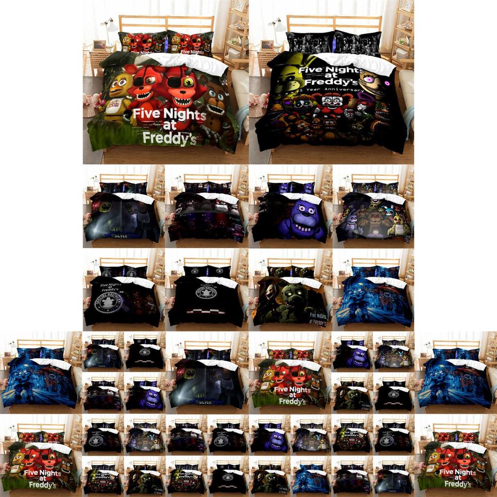 Пять ночей у Фредди Мультяшный медведь Постельный комплект Пододеяльник с набором наволочек