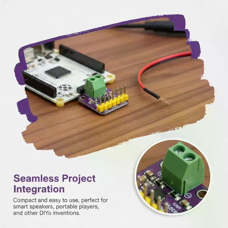 MAX98357A I2S Усилитель Модуль 3 Вт Класс D Без Фильтра ЦАП Декодер для Raspberry Pi ESP32 DIY Аудио