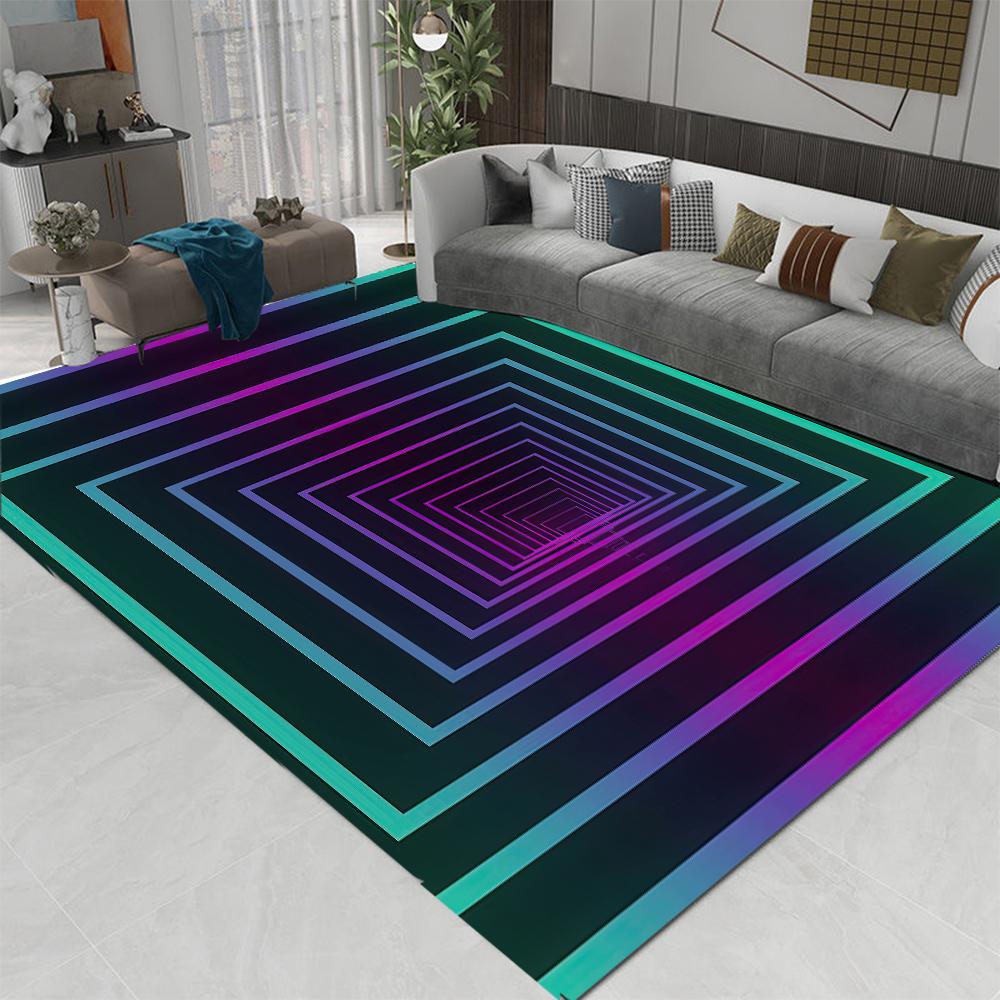 3D LED Ковер-иллюзия Моющийся Нескользящий Ковер Большой площади для Гостиной Комнаты Подростков Детей Мальчика Девочки Декор