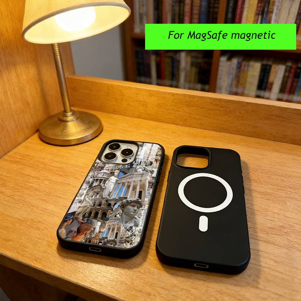 Renaissance theme Phone Case For iPhone17,16,15,14,13,12,11 Plus,Pro Magnetic with Magsafe Wireless Charging