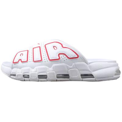 Белые красные женские кроссовки Air More Uptempo Slide University FD9885-100