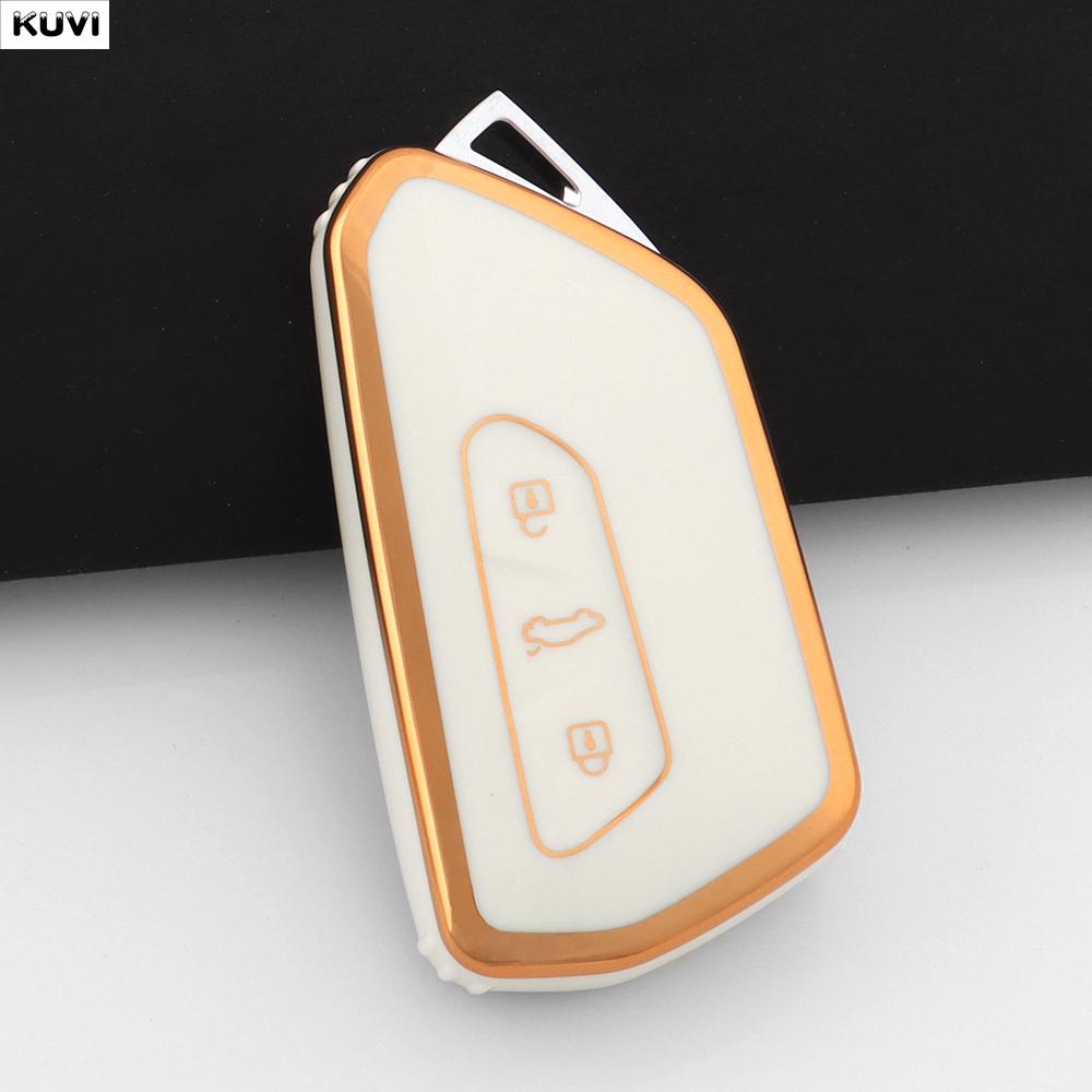 Чехол для ключа автомобиля для VW Volkswagen Golf 8 MK8 ID.3 ID.4 Cupra Skoda Octavia A8 SEAT Leon MK4 2020 2021 Formentor Tarraco