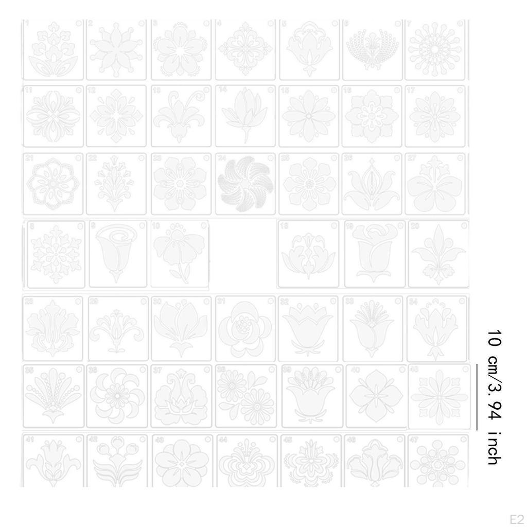 48 шт. трафаретов мандалы, уникальные креативные шаблоны для плитки из дерева