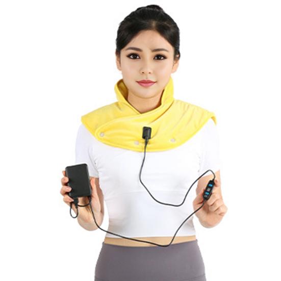 Shoulder Heating Pad for Neck Back Electric Heating Pad Rechargeable Double-Sided Plush Cordless Heated Wrap