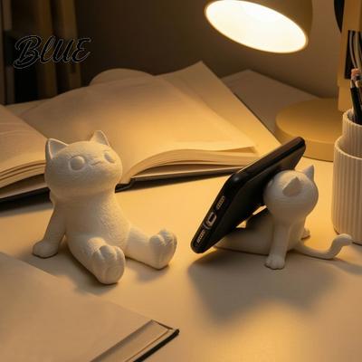 Устойчивая подставка для смартфона Милый держатель для телефона в виде кошки 3D-печать Лежащая настольная подставка
