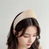Elegant Velvet Crown Headband Unique Multiple Colors Smooth Texture Headwear Retro Style Soft Hairband