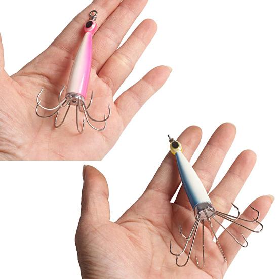 Крючок для джиг-кальмара, сильное проникновение, привлечение рыбы, компактный светящийся рукав каракатицы, джиг-крючок для осьминога, крючок для кальмара, аксессуары для рыбалки