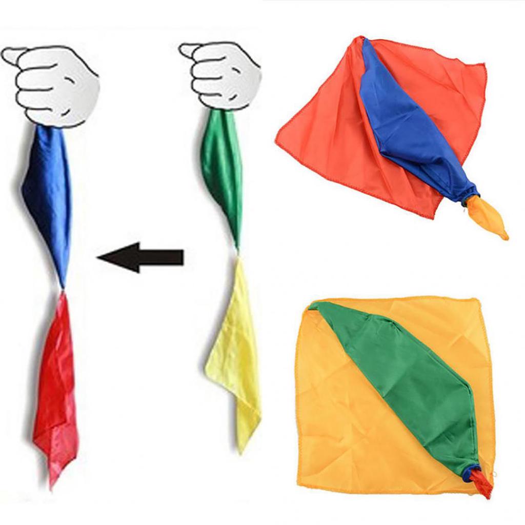 Change Color Silk Scarf Magic Trick Joke Props Tools Magician Supplies Toys