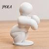 Фигурка игрового персонажа своими руками 1/8 шт., 3D-печатная фигурка, сидящий, стоящий, лежащий мужчина, Минималистичное украшение, Абстрактная белая статуэтка, Коллекционная