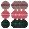 Cushion Foundation Puff, Sponge, Makeup Puff, Soft, Absorbent, Multifunctional, for Wet and Dry Use, Water Drop Shape, 3 Colors, Set of 12