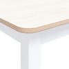 Dining Table White and Brown 114 x 71 x 75 cm Solid Rubberwood
