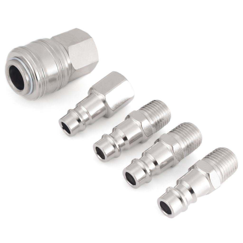Maijiabao, 5 шт., еврофитинги для шлангов для воздушных линий, быстроразъемный разъем для компрессора, 1/4 дюйма, набор BSP