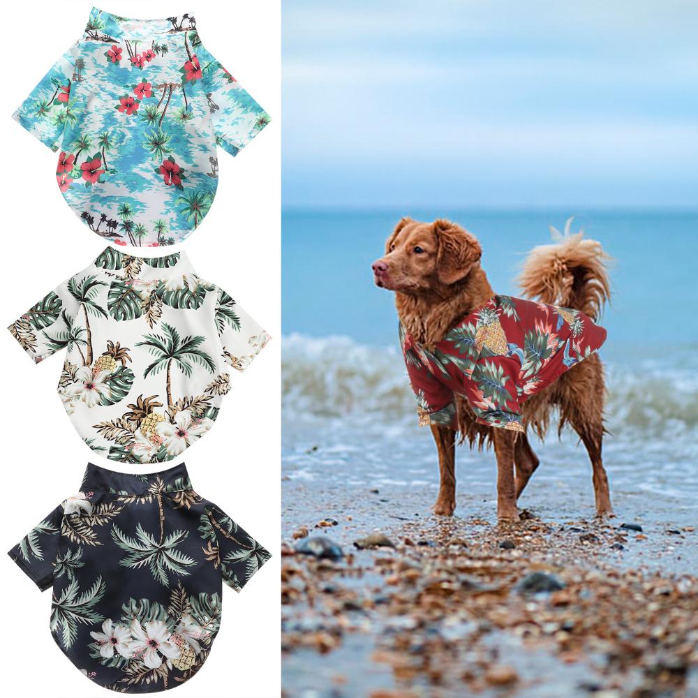 Hawaiian Pet Clothes Pet Summer Shirt Pet Dog Shirts Pet Dog Clothes Pet Shirts Dog T-Shirts