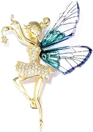 Orivin Vintage Crystal Butterfly Brooch Colorful Rhinestone Elegant Pin for Women Girls Birthday Wedding Gift