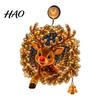 Holiday Home Decor Christmas Suction Cup Window Light, 7.8-Inch Double-Layer Warm LED Winter Decoration Battery Powered Hanging Light for Glass