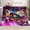 Throw Blanket for Sofa Luxury Throw Blankets Characters D-Demon Slayer Fluffy Plaid Large Blanket King Size Cobija Home Interior