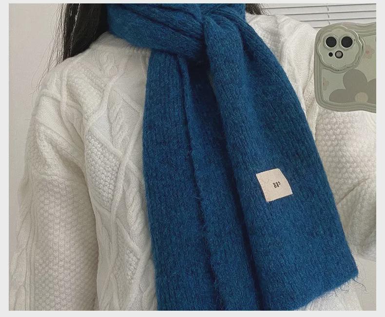 Чистые цветные воспоминания ~ Мягкий и липкий лейбл-имитация кашемирового шарфа: Трикотаж унисекс в стиле ретро для теплого и модного образа