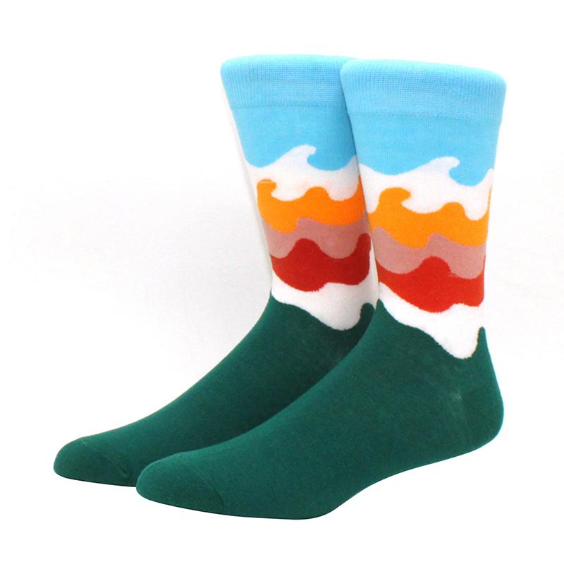 Новые мужские носки бренда Diamond Ramen Astronaut Pattern Hip hop Cool Socks для мужчин зимние толстые длинные носки для скейтбординга смешные цветные