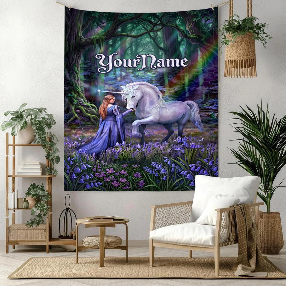 Gothic Illustrations Custom Your Name Wall Decor Tapestry Art For Pet Memorial Birthdaywedding Party Backdrop Family Gift