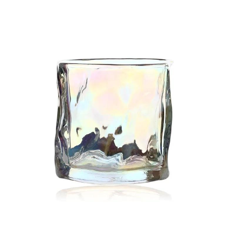 1 шт. прозрачная стеклянная кружка Glacier Wine Whiskey Coffee Cup бытовая питьевая соковая чашка неправильной формы посуда для напитков