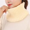 Winter Elastic Thick False Collar Scarf Double Sided Use Warm Women Wool Knit Coldproof Neck Guard