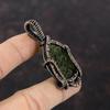 Moldavite Pendant Copper Wire Wrapped Gemstone Pendant Moldavite Jewelry Handmade Boho Pendant Copper Jewelry Gift For Her Wire Wrap Jewelry