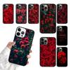 Красная Роза Чехол для Телефона Для iPhone 17 Air 15 16 11 12 13 14 Pro Max Чехол Для iPhone 17 Air Max Plus coque Fundas Оболочка