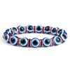 10mm Lucky Blue Evil Eye Bracelet Palm Butterfly Owl Elephant Pendant Charm Crystal Resin Beaded Bracelets for Women Men Jewelry