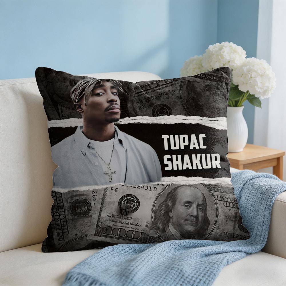 Крутой TTupac Pac SShakur Чехол-подушка Квадратная подушка Спальня Диван Отдых Комфорт Гостиная Домашний Декор X