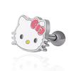 Серьги-гвоздики Hello Kitty 14 г, серьги-гвоздики из нержавеющей стали Sanrio, ювелирные изделия, симпатичные серьги-гвоздики, официально лицензированный продукт, нержавеющая сталь, без украшений